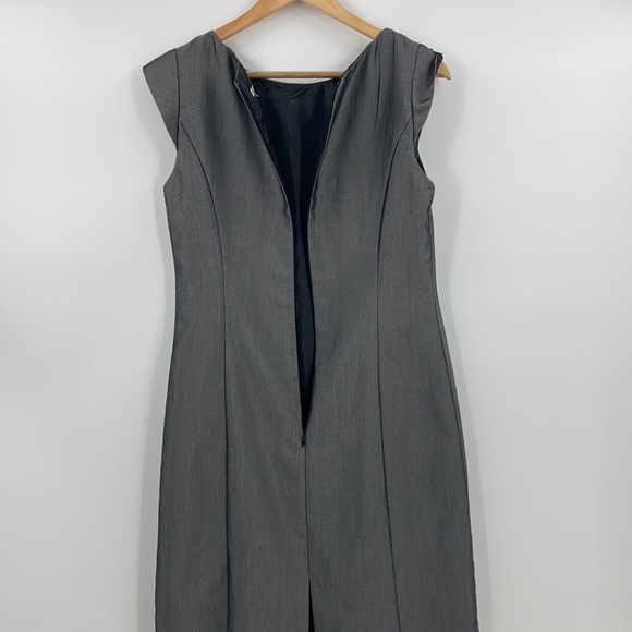 Sandra Darren elegant grey shimmer sheath dress size 6 - Picture 12 of 15